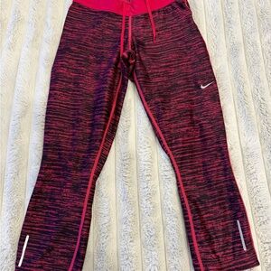 Nike Women's Red and Black Capris